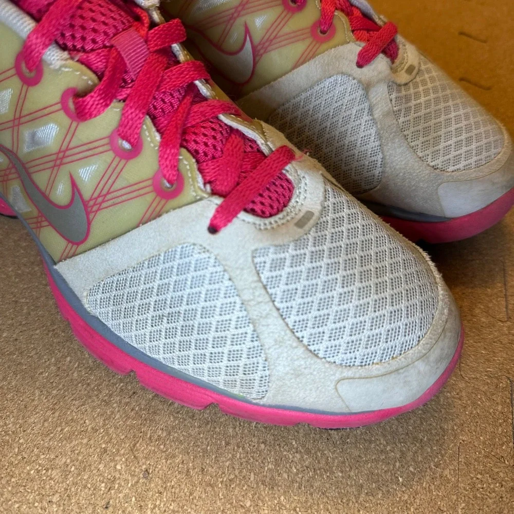Nike Lunarglide 2 Running Shoes‎ Pink Grey 407981-006 Low Top Sneakers Size 7Y